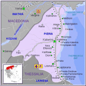 Pieria térkep