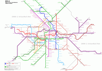 Berlin metro, közlekedési térkép