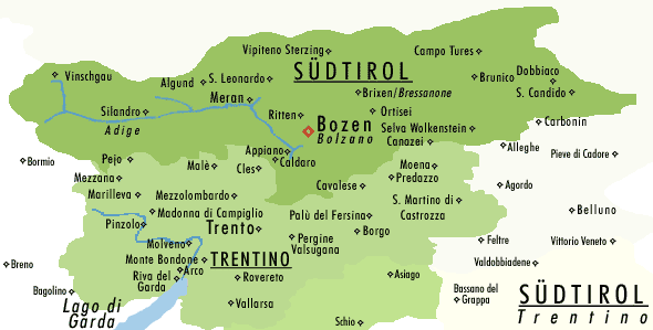 ausztria tirol térkép Südtirol, Trento stb. kényszerű beolvadása ausztria tirol térkép