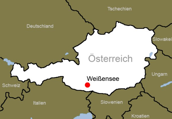 Weißensee térkép Ausztria